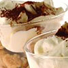 Glace vanille, café, sauce café chantilly